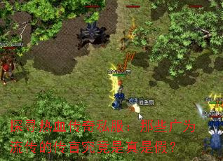 探寻热血传奇私服:那些广为流传的传言究竟是真是假? 探寻热血传奇私服:那些广为流传的传言究竟是真是假?