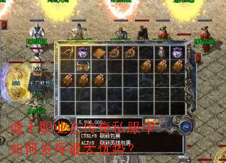 道士职业在传奇私服中如何发挥最大优势? 道士职业在传奇私服中如何发挥最大优势?