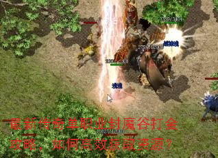 最新传奇单职业封魔谷打金攻略,如何高效获取资源? 最新传奇单职业封魔谷打金攻略,如何高效获取资源?