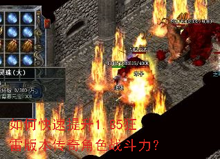 如何快速提升1.85狂雷版本传奇角色战斗力? 如何快速提升1.85狂雷版本传奇角色战斗力?